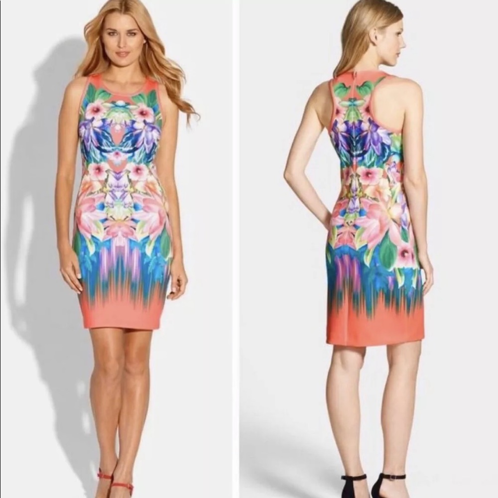 Laundry by Shelli Segal Dress Digital Print Small